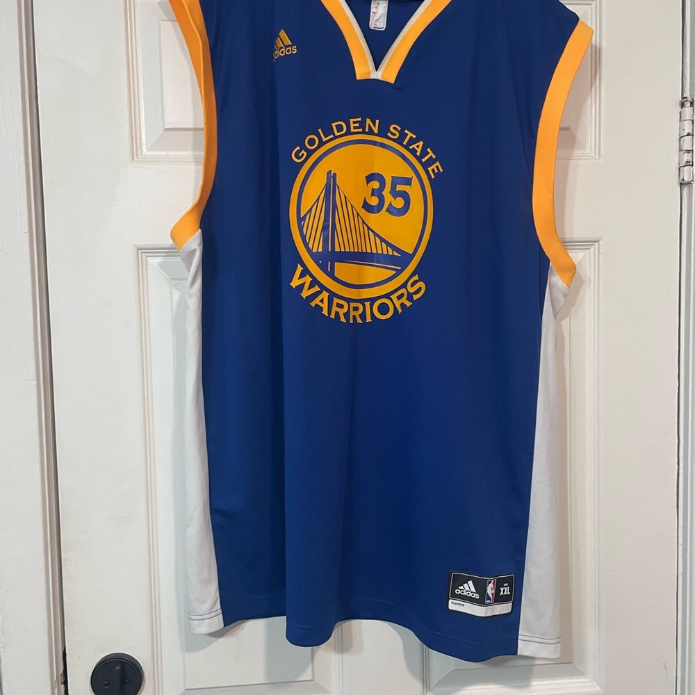 Adidas Blue and Yellow Golden State Warriors Jersey